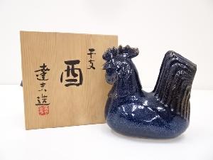 JAPANESE POTTERY ROOSTER FIGURINE BY TATSUO AMANO 